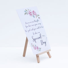 wedding-sign-forever-in-our-thoughts-with-easel-remember-loved-ones|LLSTWBOHOSPEC|Luck and Luck|2