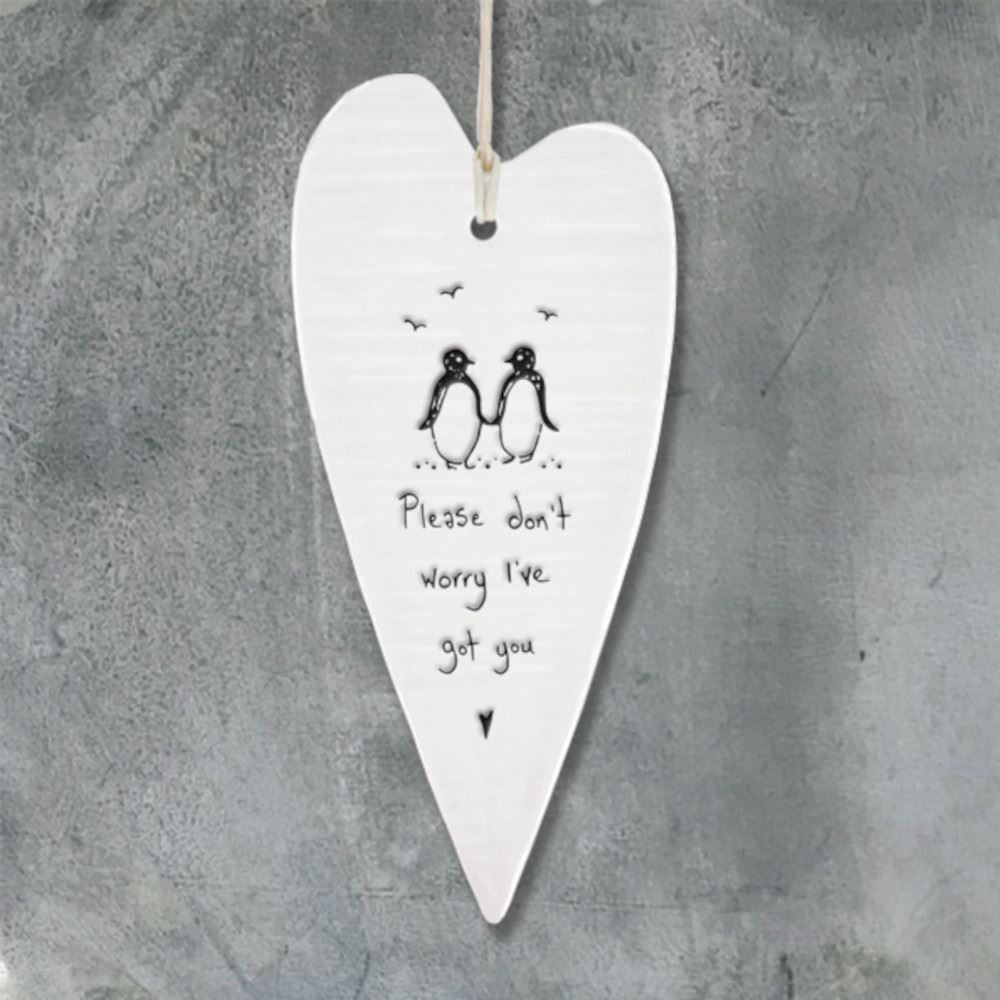 east-of-india-long-porcelain-hanging-heart-please-don-t-worry-gift|6242|Luck and Luck| 1