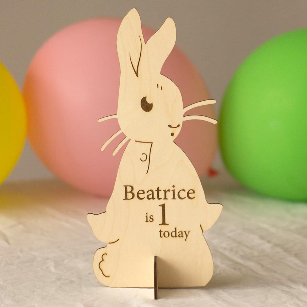 birch-wood-personalised-bunny-sign-29-5cm-font-2-peter-rabbit|LLWWBYB29F2|Luck and Luck| 1