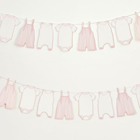 Pink-baby-grow-baby-shower-garland-decoration-2-5m|HBBS204|Luck and Luck|2