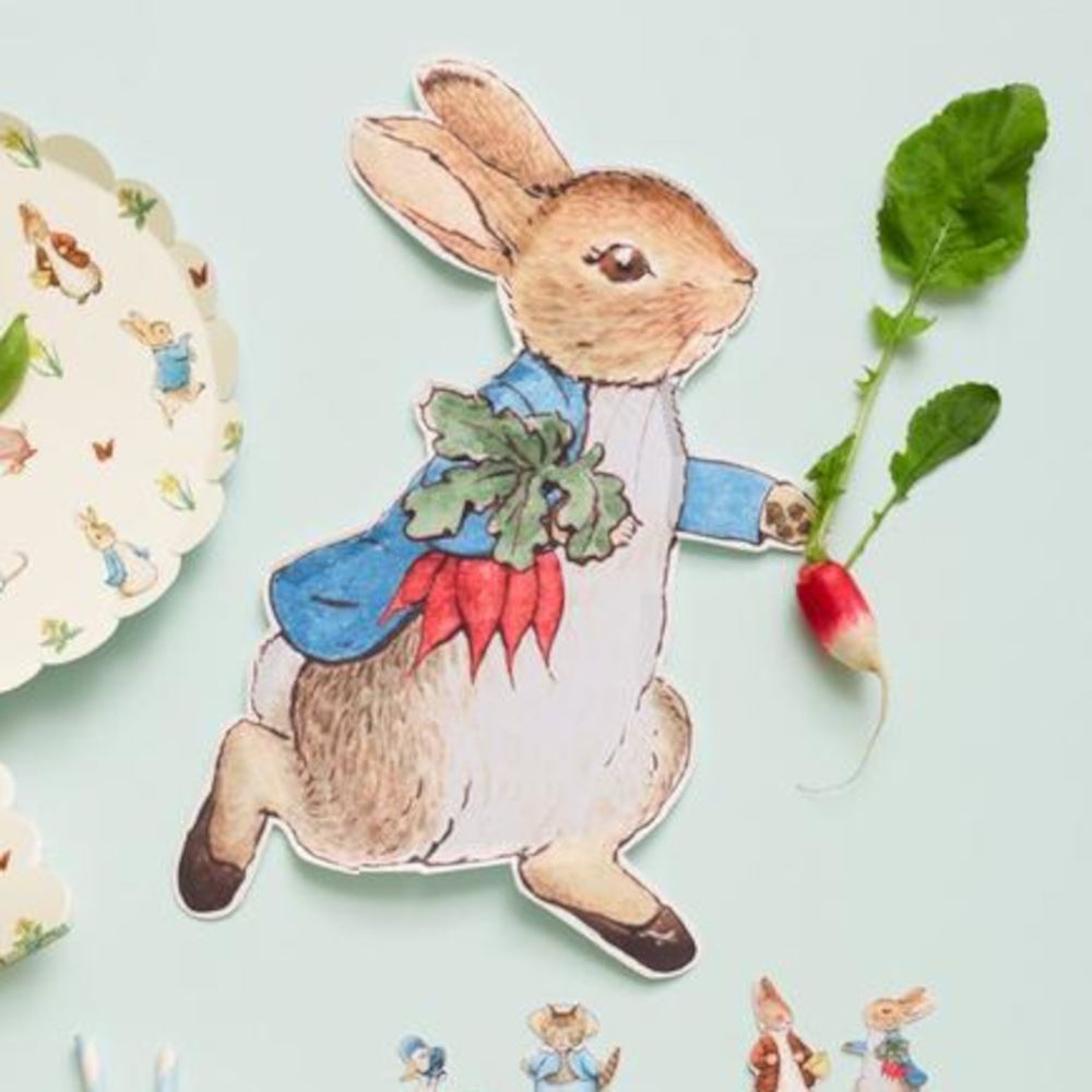 meri-meri-peter-rabbit-shaped-paper-party-plate-x-12|203033|Luck and Luck| 1