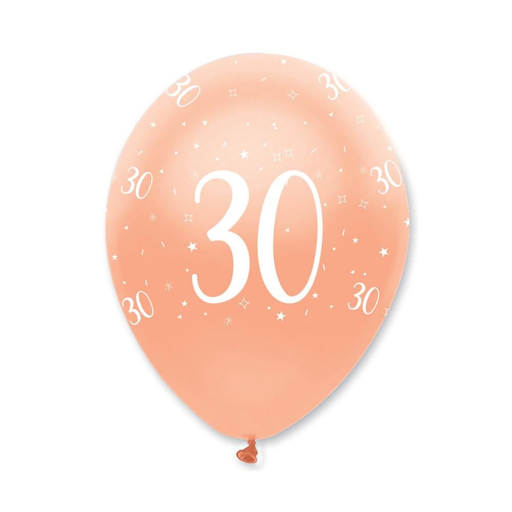 rose-gold-age-30-birthday-balloons-x-6|RB349|Luck and Luck| 1
