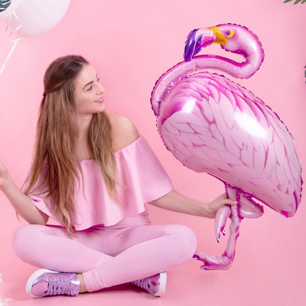 pink-flamingo-foil-party-balloon-decoration|FB32-081|Luck and Luck| 1