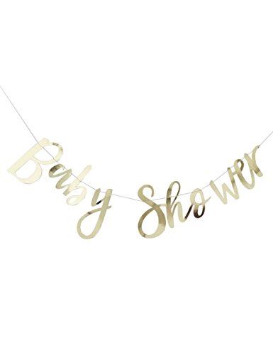 gold-foiled-baby-shower-bunting-decoration-oh-baby-1-5m-decoration|OB-127|Luck and Luck| 1