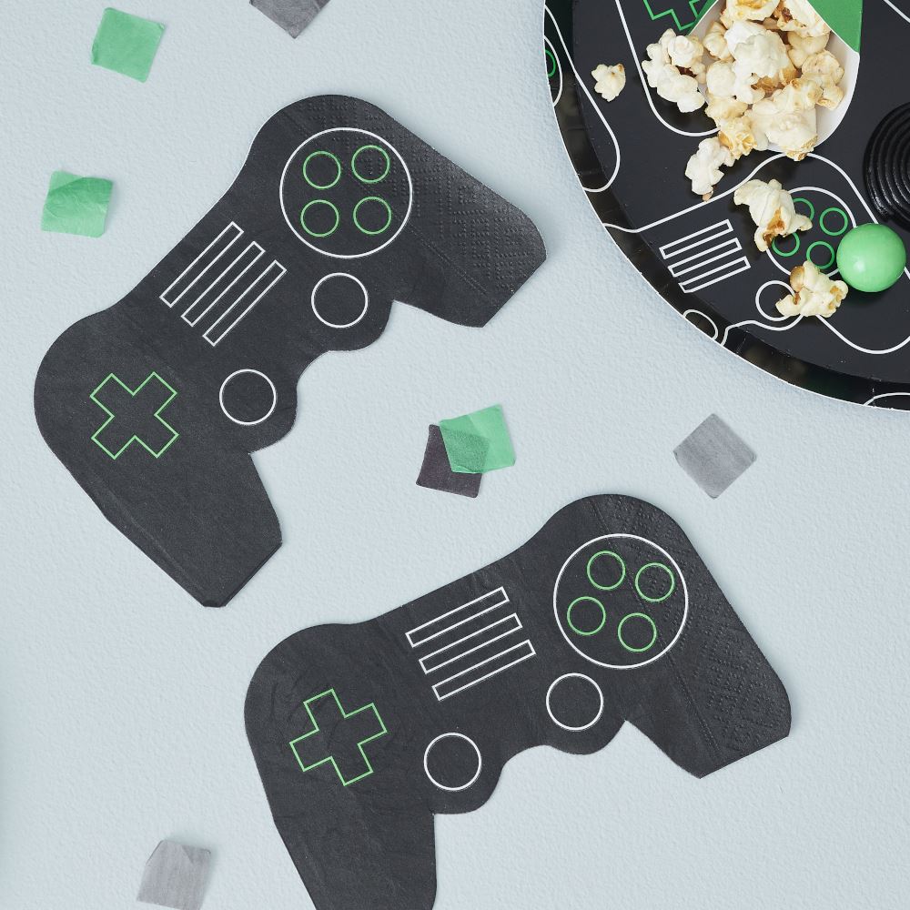 gaming-controller-paper-party-napkins-x-16|GAME-101|Luck and Luck| 1