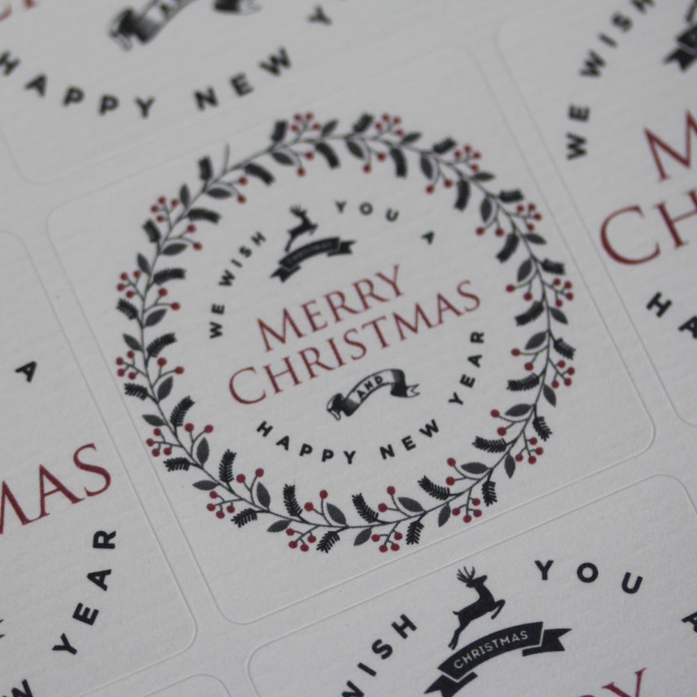 cream-christmas-reindeer-sticker-sheet-advent-xmas-craft-x-35-vintage|XSCRW|Luck and Luck| 6