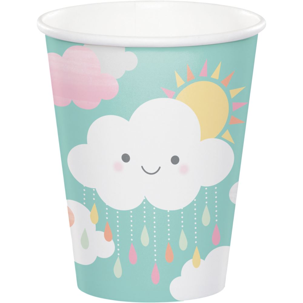 cloud-and-sunshine-baby-shower-paper-party-cups-x-8|PC331528|Luck and Luck| 1