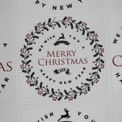cream-christmas-reindeer-sticker-sheet-advent-xmas-craft-x-35-vintage|XSCRW|Luck and Luck| 4
