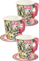 truly-alice-in-wonderland-paper-cups-handle-and-saucers-x-12|TSALICE-CUPSET|Luck and Luck| 3