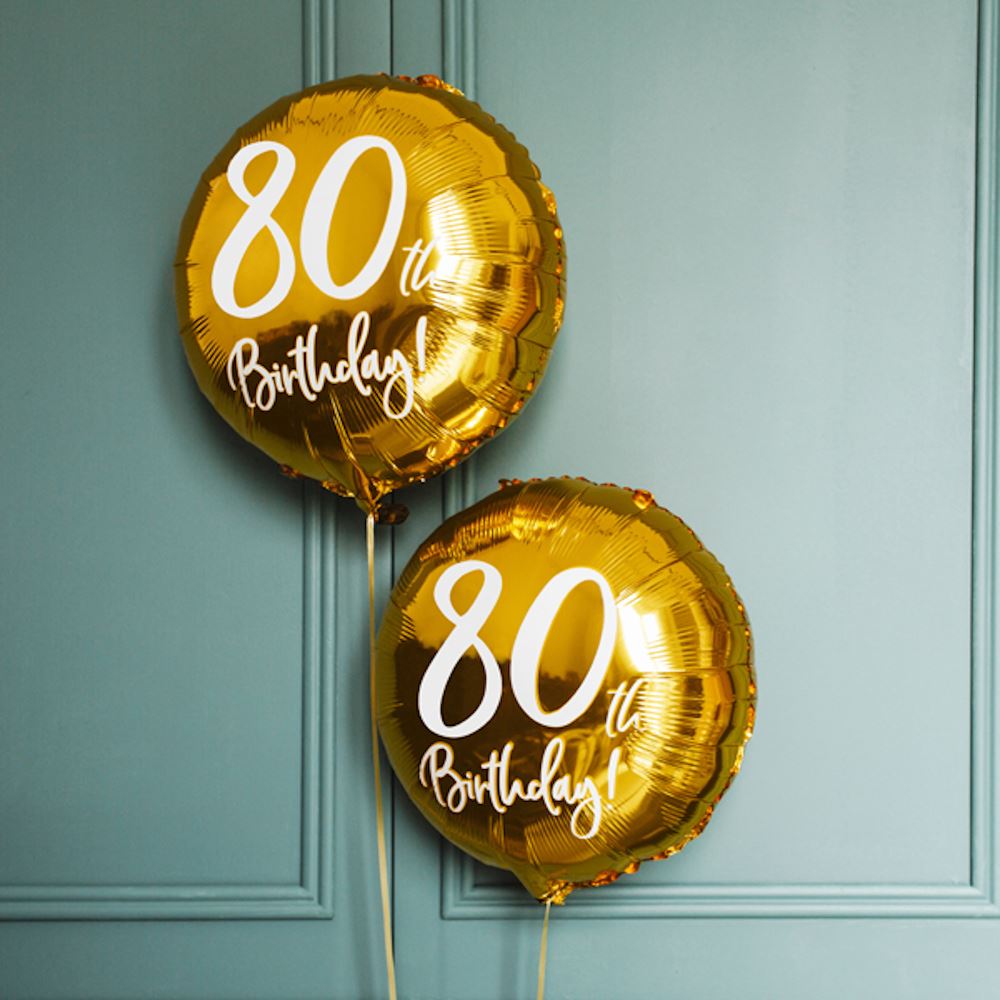 gold-80th-birthday-foil-balloon-45cm|FB24M-80-019|Luck and Luck| 1