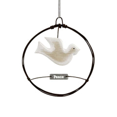 east-of-india-small-rusty-wire-christmas-wreath-dove-of-peace|3480D|Luck and Luck|2