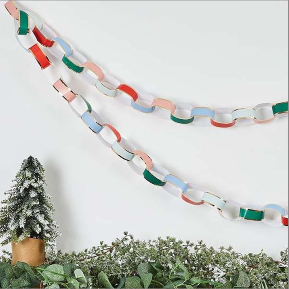 pastel-and-gold-christmas-paper-chains-x-50-diy-christmas-decorations|HBMC103|Luck and Luck| 1