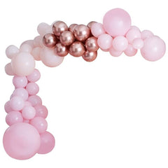 pink-and-rose-gold-backdrop-arch-200-balloons|MIX-472|Luck and Luck|2