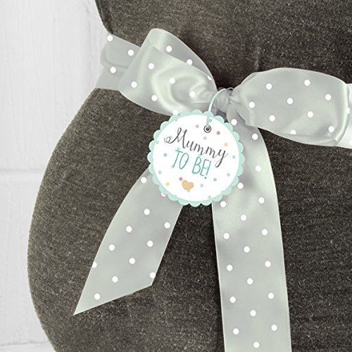 mummy-to-be-ribbon-sash-green-with-white-dots-baby-shower|J012UX|Luck and Luck| 1