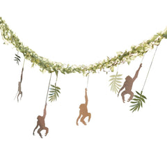 monkey-and-leaf-jungle-bunting-backdrop-4m|WILD-114|Luck and Luck| 3