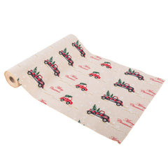 red-car-velvet-christmas-table-runner-28-cm-x-3m|90888|Luck and Luck| 3