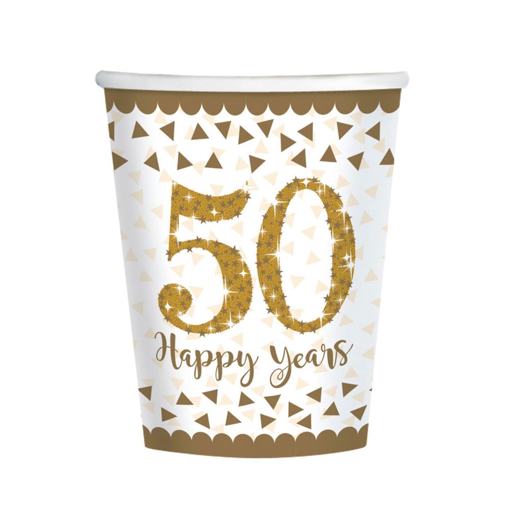 50-years-anniversary-paper-cups-x-8|9902214|Luck and Luck| 1