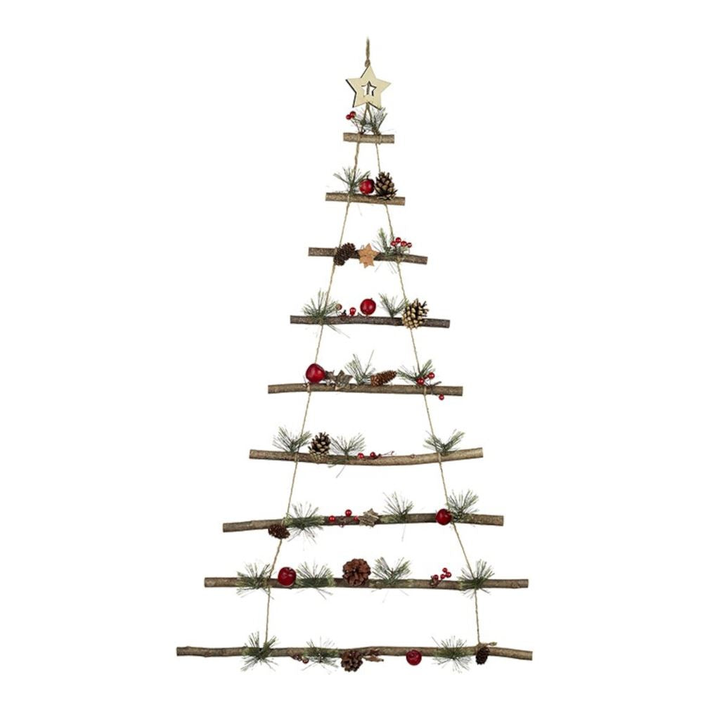festive-triangle-rustic-tree-ladder-with-foliage|LES085G|Luck and Luck| 5