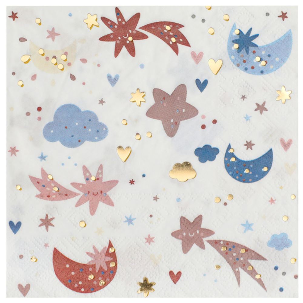 childrens-star-and-cloud-paper-party-napkins-x-20|836100000099|Luck and Luck| 1