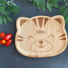 personalised-childrens-tiger-bamboo-plate-eco-friendly|LLWWJQY003|Luck and Luck| 1