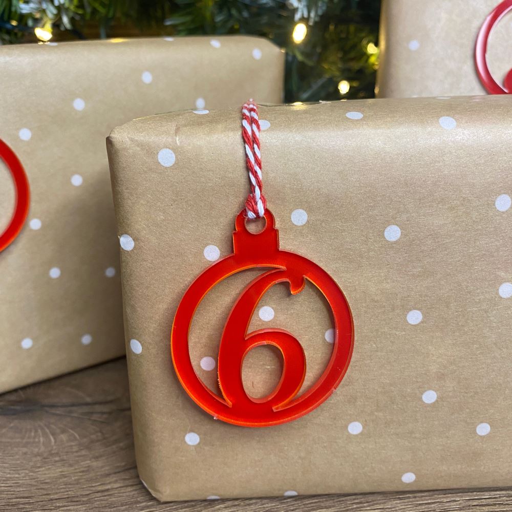 acrylic-christmas-advent-gift-tags-numbers-1-25|LLWWADVENTTAGA|Luck and Luck| 4