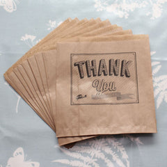 kraft-brown-thank-you-very-much-paper-bag-x-10-wedding-craft-gift-unstrung|LLKBTYVM10|Luck and Luck| 1