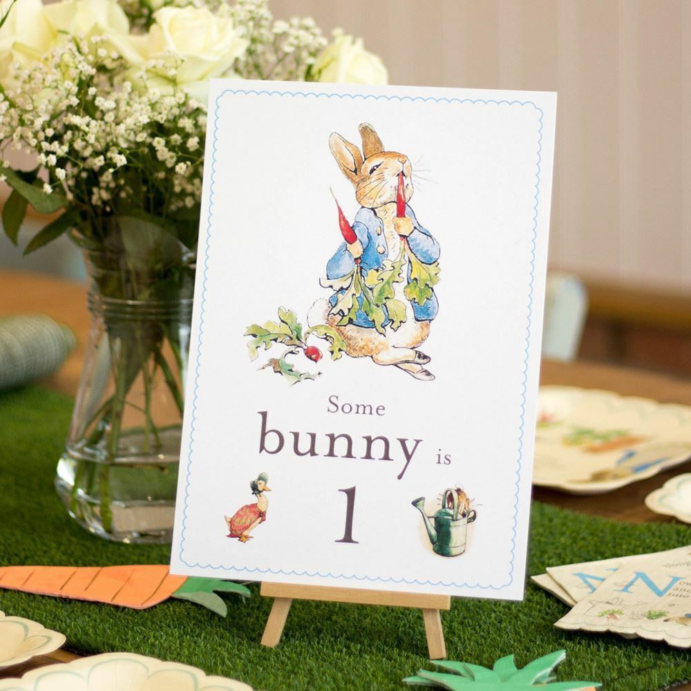 peter-rabbit-birthday-sign-some-bunny-is-1-a4-card-and-easel|LLSTWPR1A4|Luck and Luck| 1