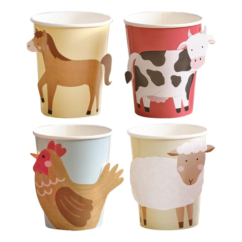 farmyard-paper-party-cups-x-8-childrens-birthday|FA-103|Luck and Luck| 5