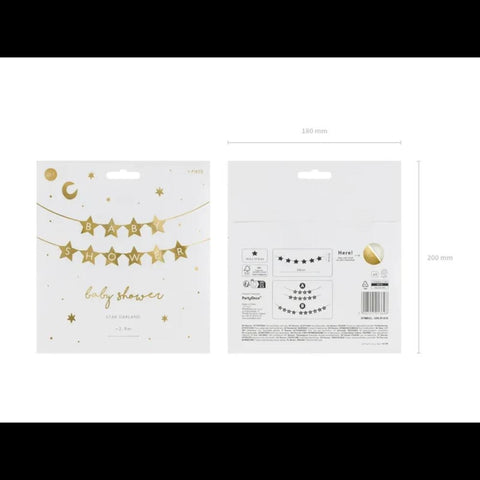 gold-baby-shower-star-garland-decoration-2-9m|GRL97-019|Luck and Luck|2