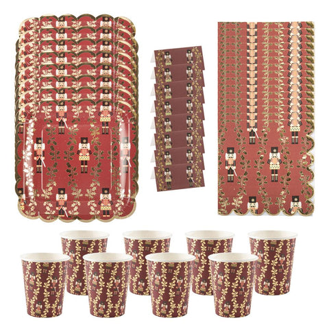 nutcracker-party-pack-plates-cups-napkins-place-cards-party-pack|LLNUTCRKERDELUXEPP|Luck and Luck| 1