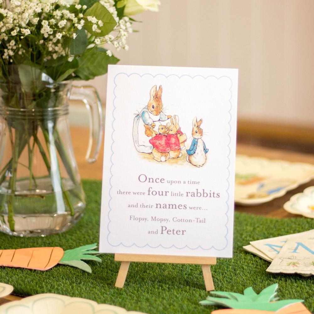 peter-rabbit-a5-once-upon-a-time-there-were-four-little-rabbits-sign-and-easel|LLSTWPRFOUR|Luck and Luck| 1