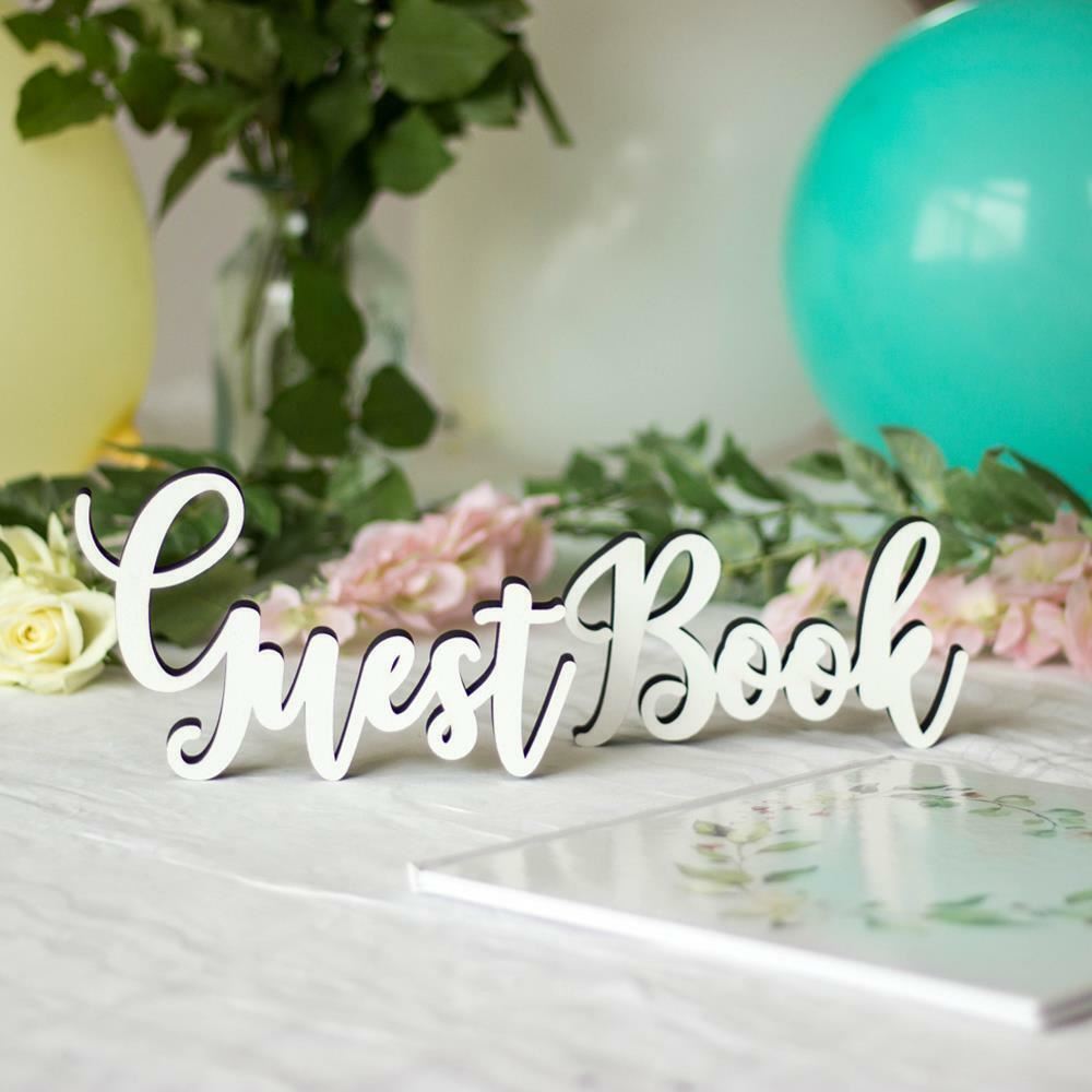 guest-book-wooden-sign-wedding-table-decorations-freestanding-modern|LLWWGBMF2|Luck and Luck| 1