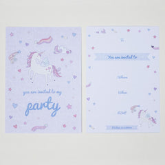 unicorn-invites-pastel-with-envelopes-set-of-6-unicorn-party-celebration|LLINVUNIPAST|Luck and Luck| 3