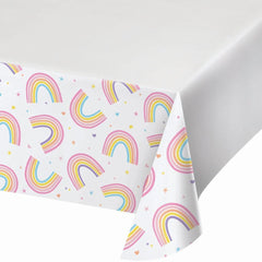 happy-rainbow-plastic-party-table-cover|PC352008|Luck and Luck| 1