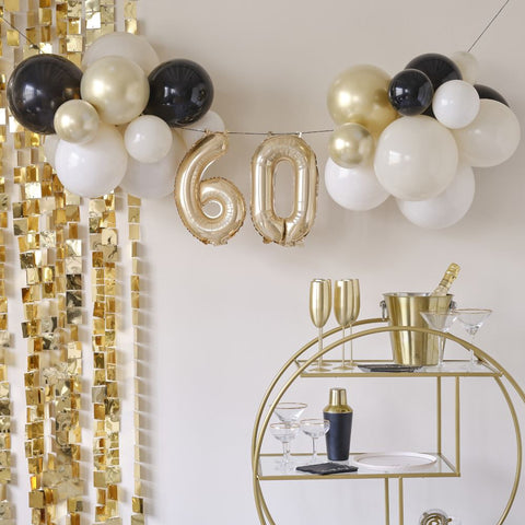 giant-60th-birthday-foil-balloon-bunting-nude-cream-black-gold|CN-117|Luck and Luck| 1