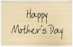 happy-mothers-day-wood-mounted-rubber-craft-stamp|7038B|Luck and Luck| 1