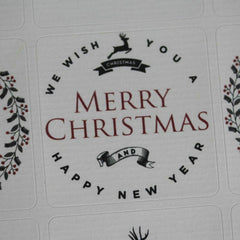 cream-christmas-reindeer-sticker-sheet-advent-xmas-craft-x-35-vintage|XSCRW|Luck and Luck|2