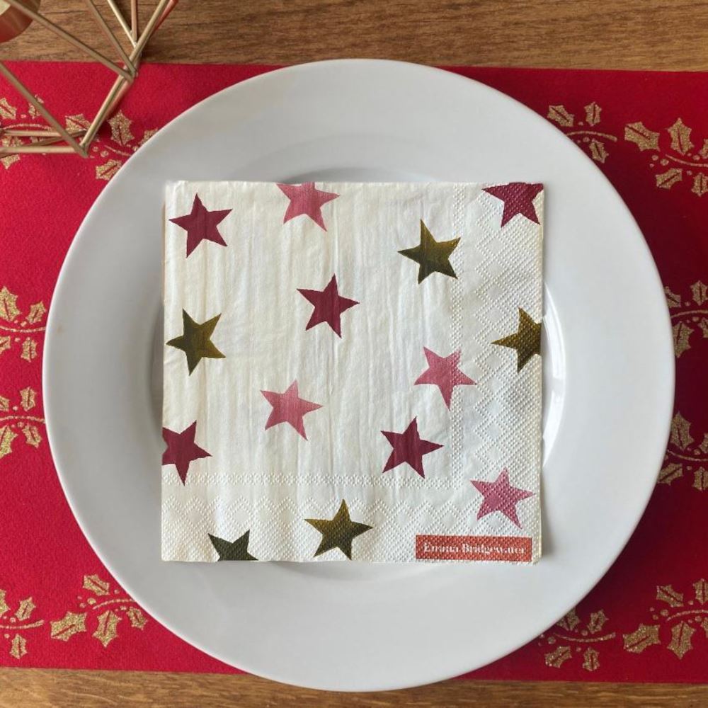 emma-bridgewater-stargazer-lily-star-square-lunch-napkins-x-20|L895060|Luck and Luck| 1