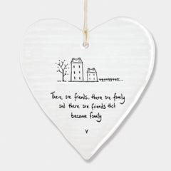 east-of-india-porcelain-hanging-heart-there-are-friends-there-are-family|6216|Luck and Luck| 3