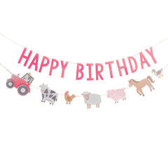 farm-animal-happy-birthday-bunting-party-decoration-4m|FA-109|Luck and Luck|2