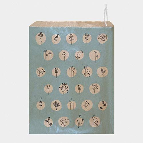 east-of-india-strung-paper-gift-bags-duck-egg-blue-hedgerow-christmas-bags-x-45|5007|Luck and Luck| 1