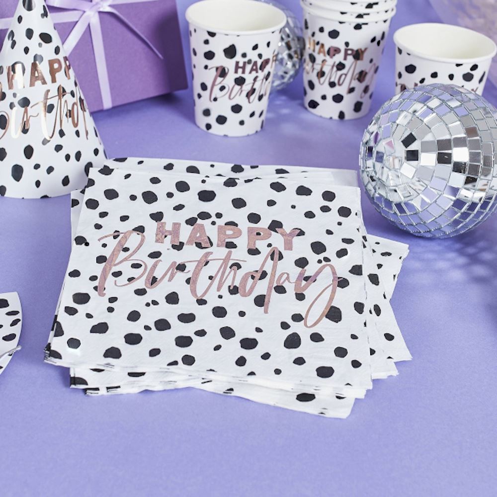 dalmatian-spots-birthday-party-paper-napkins-x-20|HBDB105|Luck and Luck| 1