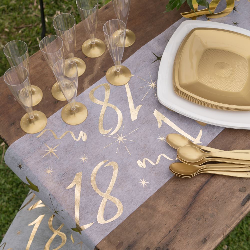 gold-age-18-birthday-table-runner-5m|615800300018|Luck and Luck| 1