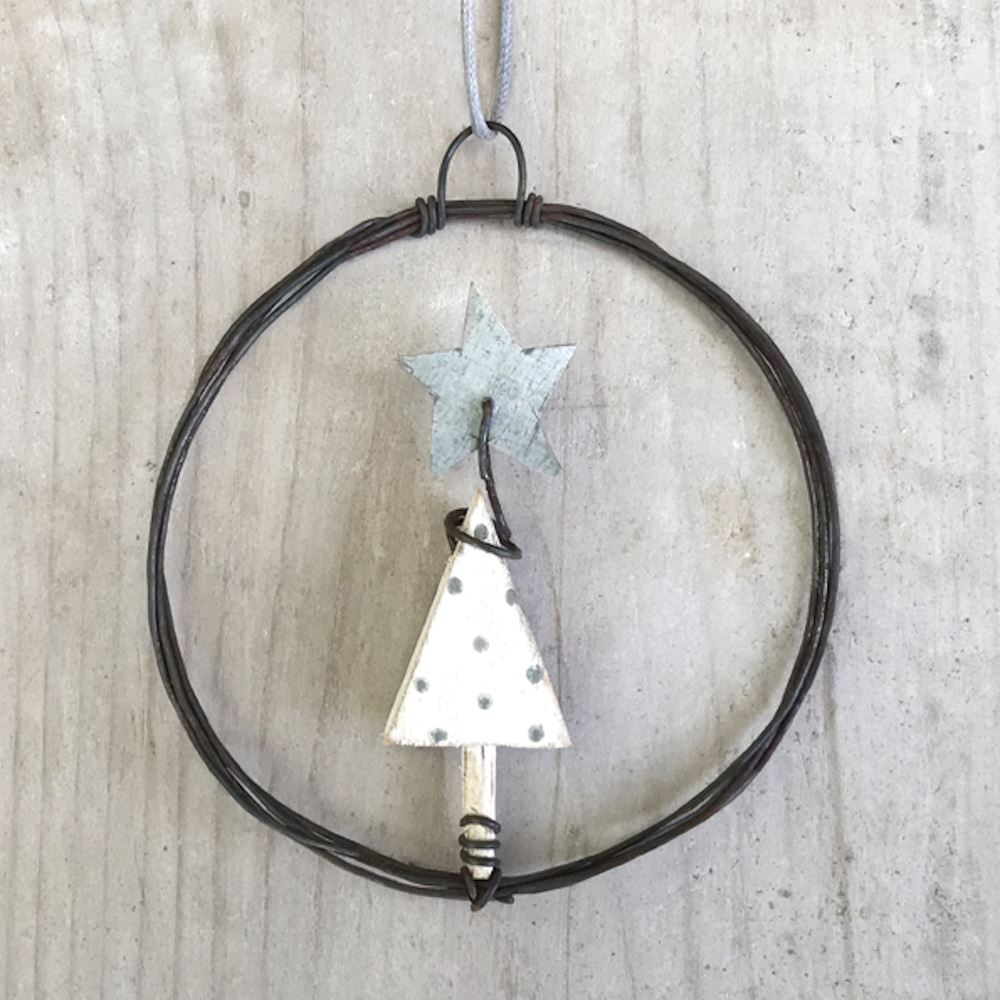 east-of-india-small-hanging-metal-decoration-christmas-tree|3477|Luck and Luck| 1
