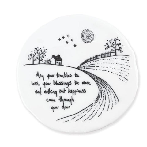 east-of-india-porcelain-coaster-may-your-troubles-be-less|212|Luck and Luck|2