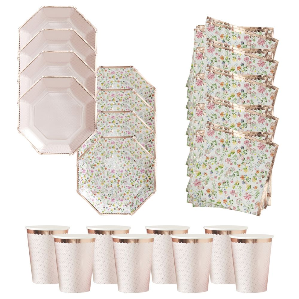 ditsy-floral-party-pack-paper-cups-napkins-plates|DITSYPP|Luck and Luck| 1