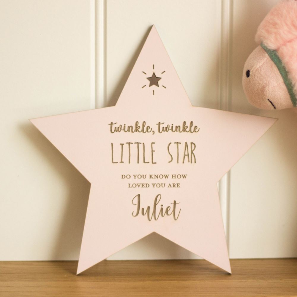 wooden-twinkle-twinkle-little-star-personalised-nursery-sign|LLWWTTLSPNM|Luck and Luck| 4