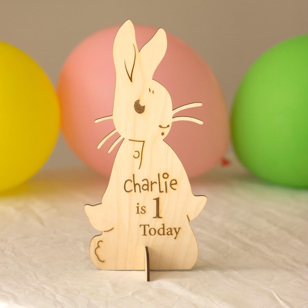 birch-personalised-bunny-sign-29-5cm-f1-peter-rabbit-party|LLWWBYB29F1|Luck and Luck| 1