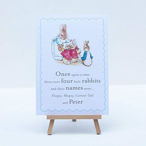 peter-rabbit-a5-once-upon-a-time-there-were-four-little-rabbits-sign-and-easel|LLSTWPRFOUR|Luck and Luck|2