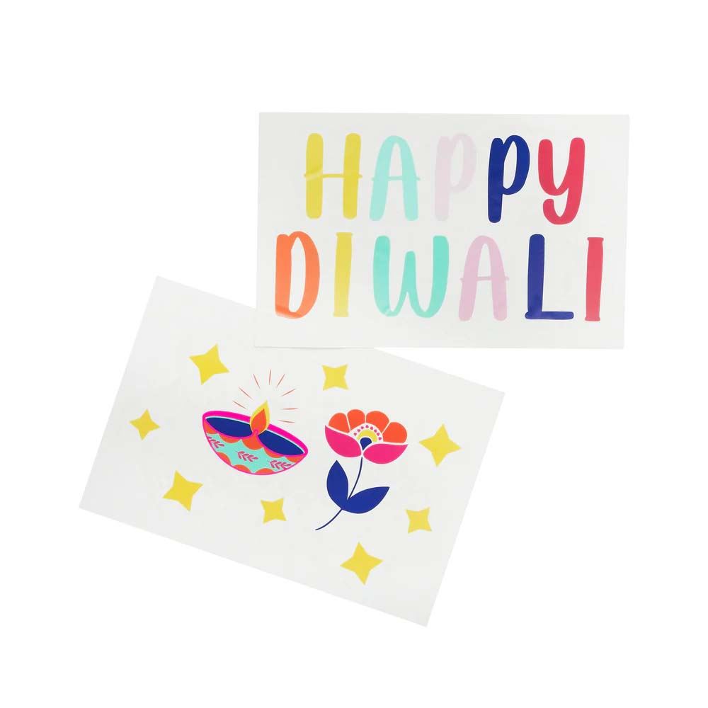 diwali-window-stickers-decals-2-sheets-happy-diwali-decoration|HBHD110|Luck and Luck|2
